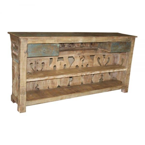 Vintage Indian Carved Console / Counter – Large Console Tables, Sideboards & Buffets yndeinteriors.com.au