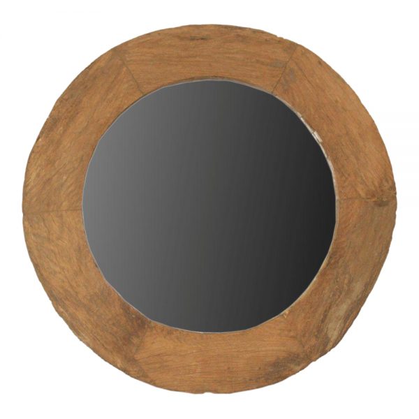 Large Round Reclaimed Wood Frame Mirror – 130cm Catalogue 23/24 yndeinteriors.com.au