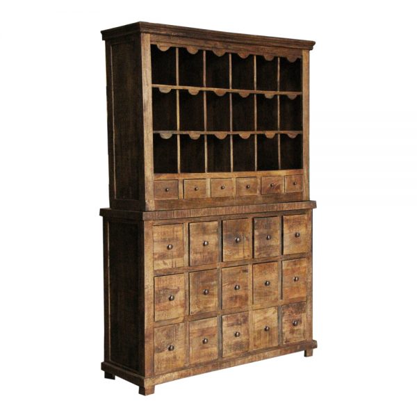 Apothecary Cabinet with Pigeon Hole Hutch Cabinets & Drawers yndeinteriors.com.au