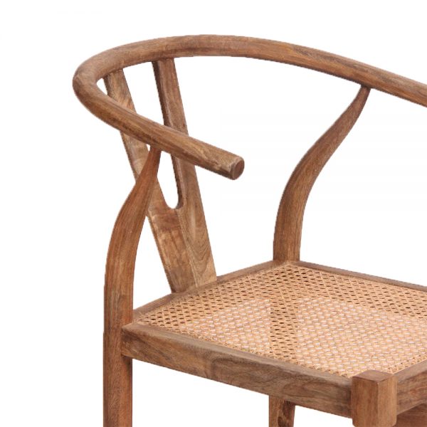 Wishbone Rattan Bottom Chair in a natural finish