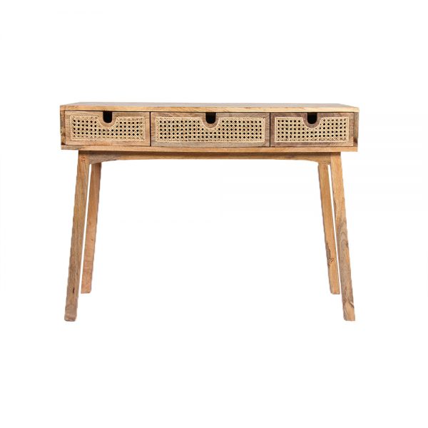 Sahara Cane Drawer Console with 3 drawers