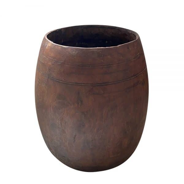 Wooden Pot – Rounded Decor yndeinteriors.com.au