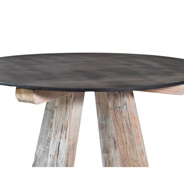 Bowral Black Marble Top Farmhouse Round Dining Table – 120cm Alfresco Dining Tables yndeinteriors.com.au