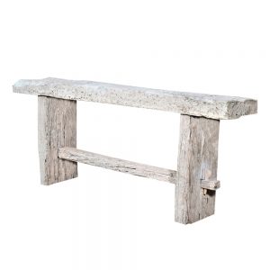 Bulli Round Marble Top Farmhouse Dining Table with Log Wood Base - 120cm