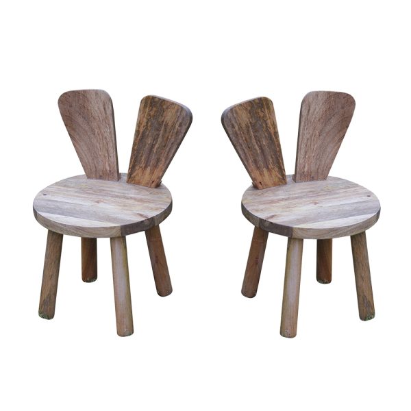 Bunny Back Kids Chair – Mango Wood Chairs yndeinteriors.com.au
