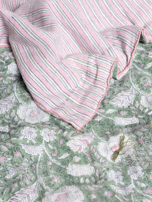 Linen Hand Tucked Quilt – Mabel – Choose from 4 Colour Combinations Bed Linen yndeinteriors.com.au
