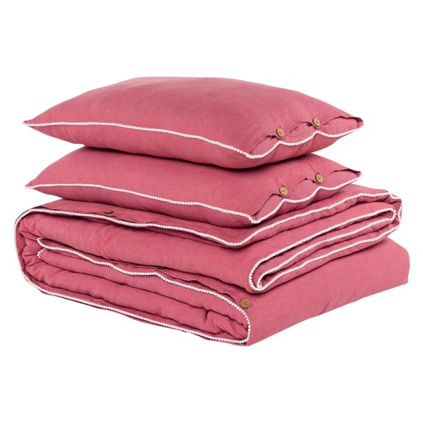 Linen Quilt Cover Set – Lace Delight – Choice of 70 Colour Combinations Bed Linen yndeinteriors.com.au