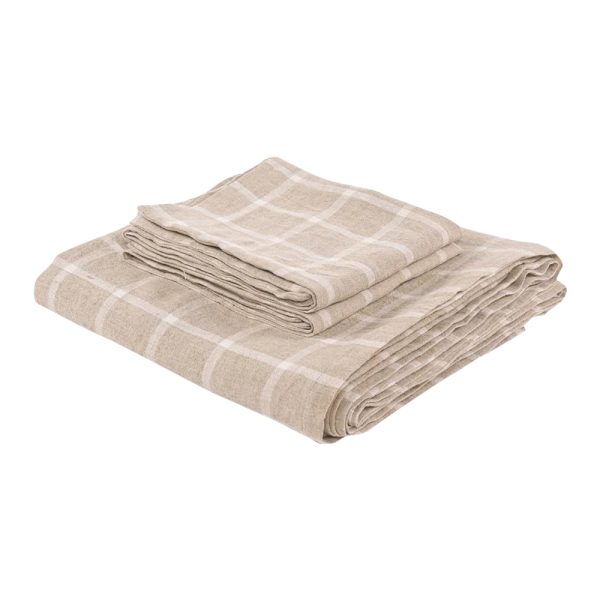 Linen Bedsheet Set – Lenore – Choice of 2 colours Bed Linen yndeinteriors.com.au