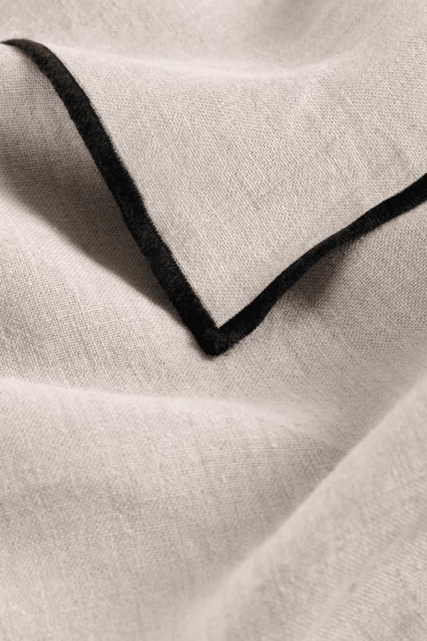 Linen Table Cloth – Needled Edges- Choice of 70 Colour Combinations Dining yndeinteriors.com.au